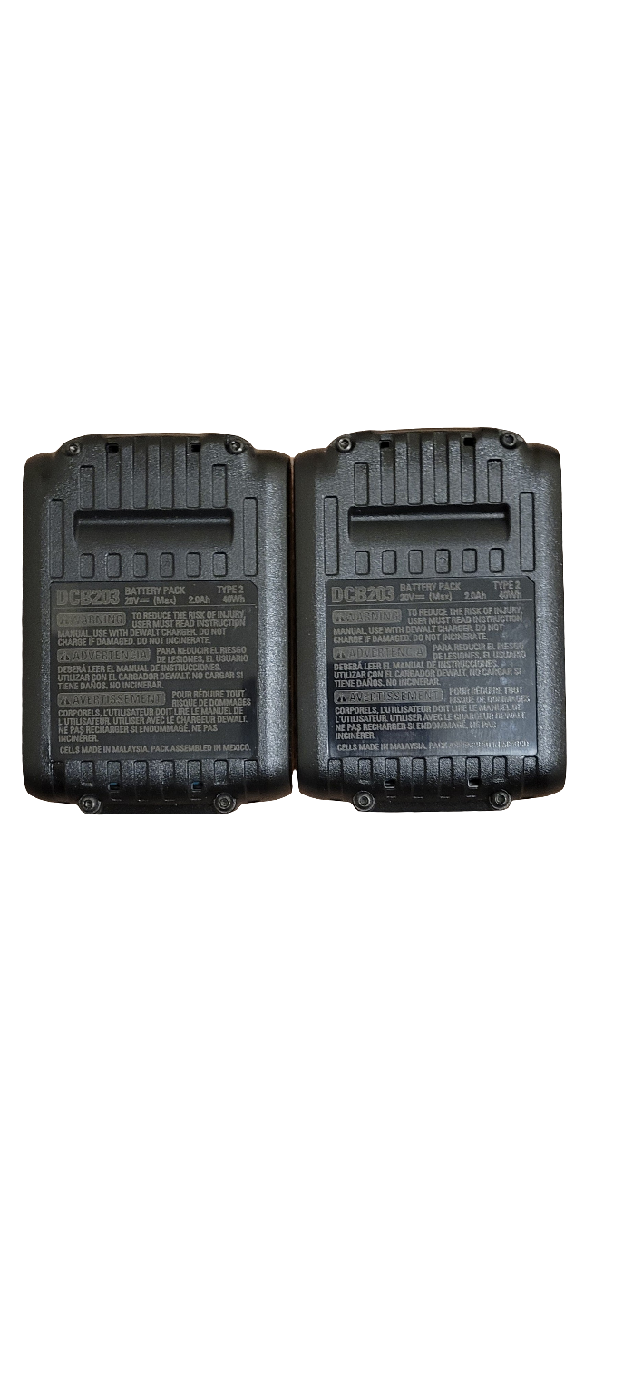 DeWalt 2Ah Batteries (DCB203), Charge (DCB112), Bag Combo Kit NEW
