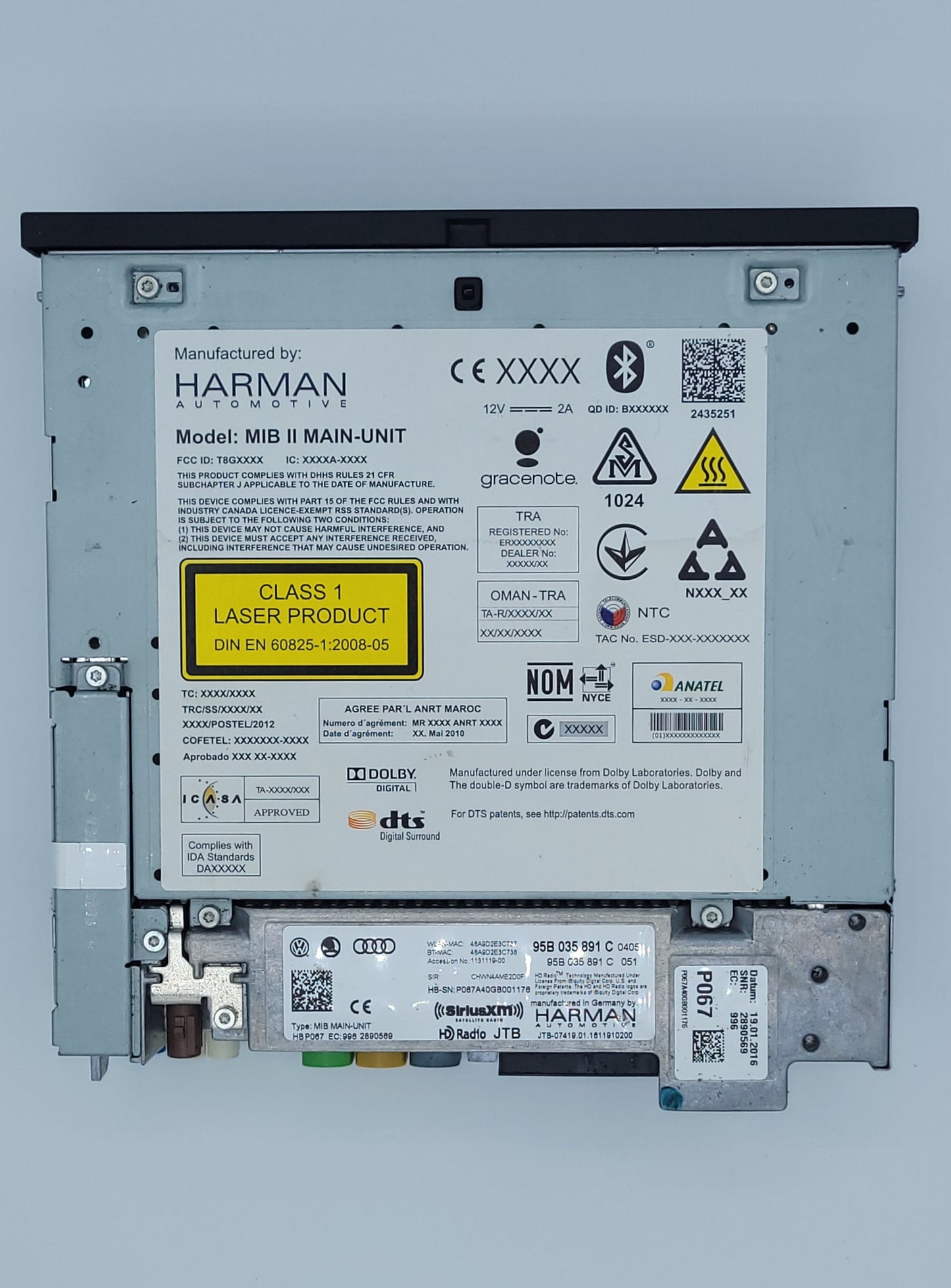 Porsche Macan CD Changer - Harman MIB2- 95B035891C