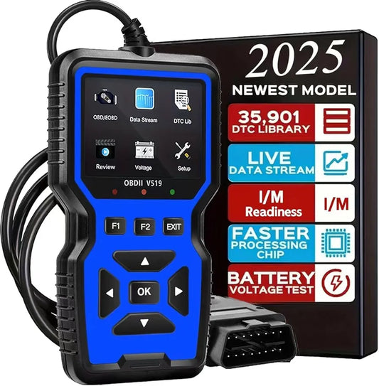 OBD2 SCANNER V519 CODE READER ENGINE SYSTEM DIAGNOSTIC TOOL - BLUE