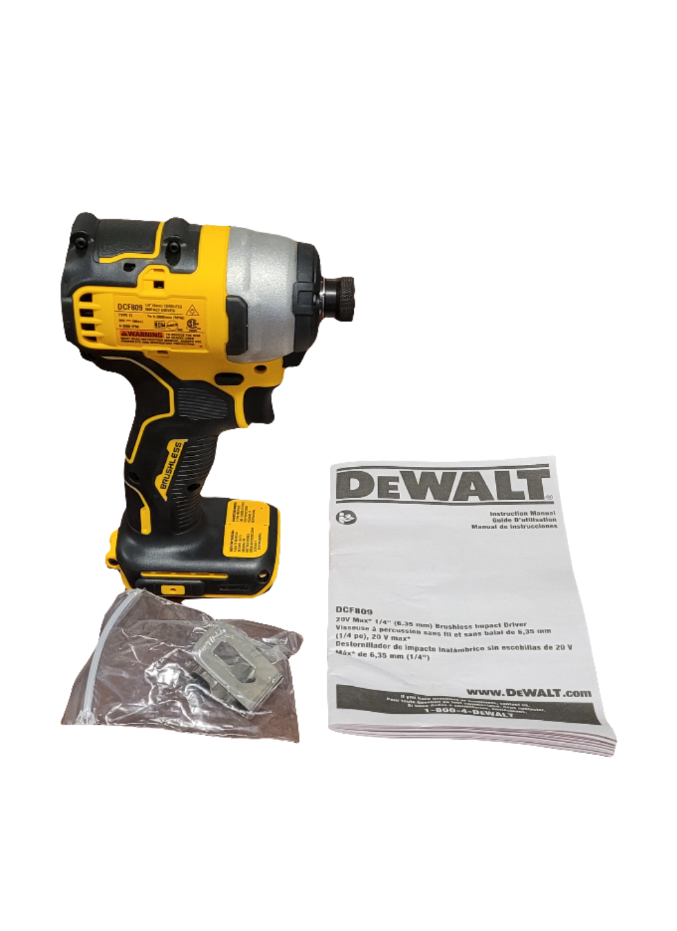 DEWALT ATOMIC BRUSHLESS IMPACT DRIVER DCF809 NEW