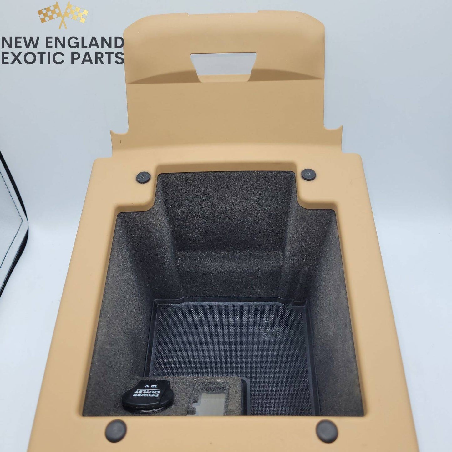 2017-2018 PORSCHE MACAN CENTER CONSOLE CUPHOLDER STORAGE BOX BEIGE