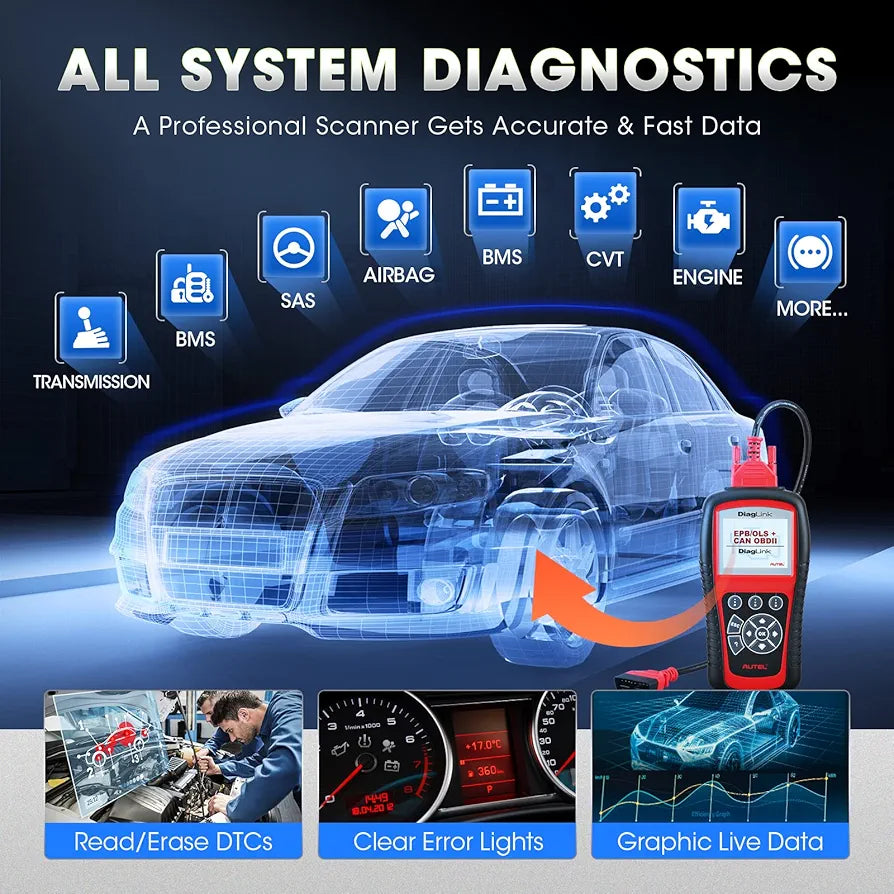 AUTEL DIAGLINK (DIY MD802) OBD2 CODE READER SCANNER