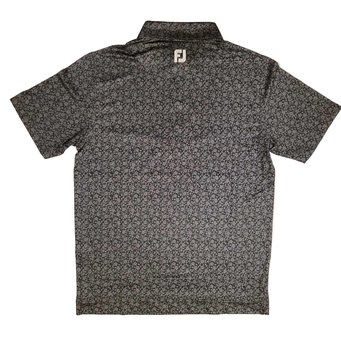 NWT FOOTJOY ATHELTIC FIT MENS SIZE SMALL FLORAL BLACK GOLF POLO