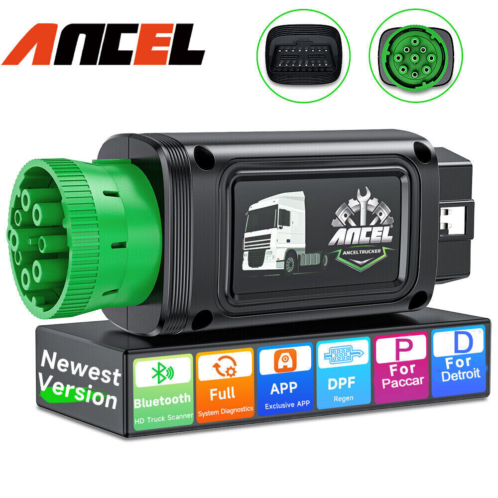 ANCEL HD110 HEAVY DUTY TRUCK SCAN TOOL DETROIT AND PACCAR ENGINES