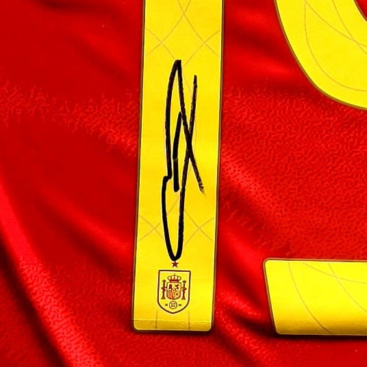 LAMINE YAMAL SIGNED SPAIN NATIONAL TEAM JERSEY BGS DISPLAY FRAME